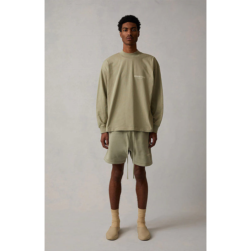 SS22 Essentials LShirt (White Velvety Print L-Shirt)