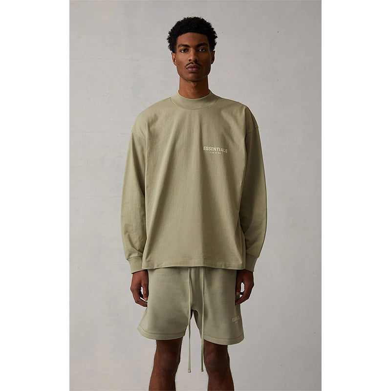 SS22 Essentials LShirt (White Velvety Print L-Shirt)